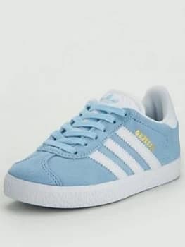 Adidas Originals Gazelle Childrens Trainers - Light Blue