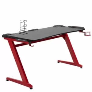 Delaney Z Frame Gaming Desk 142cm, red