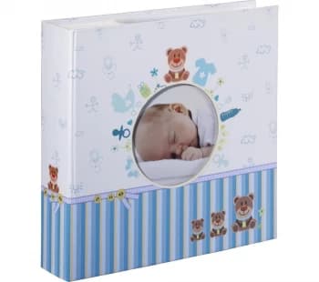 HAMA 1926 Memo Tim Photo Album - White & Blue, 100 Pages, White