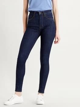 Levis Mile High Super Skinny Jean - Dark Blue Size 28, Inside Leg 32, Women