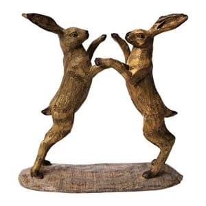 Naturecraft Collection Resin Ornament - Boxing Hares