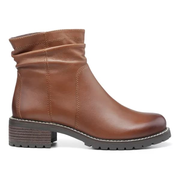 Hotter Brooke Faux Fur Lined Heeled Ankle Boots - Tan, Brown, Size 3, Women