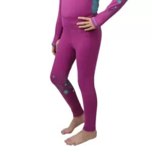 Hy Childrens/Kids DynaMizs Ecliptic Horse Riding Tights (11-12 Years) (Plum/Teal)