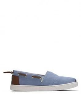 Toms Boys Alpargata Canvas Shoe - Blue