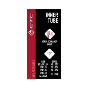 ETC Inner Tube 12X1/2-1.75-1.95-2.10-2.125 Schrader Valve 40mm