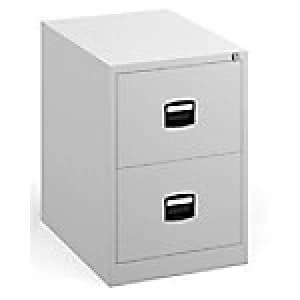 Dams International Filing Cabinet DCF2W White 470 x 622 x 711mm Steel