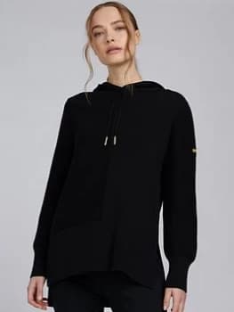 Barbour International Monza Knitted Hoodie - Black