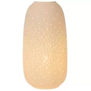 Lucide FLORES - Table Lamp - Ø17.5cm- 1xE14 - White