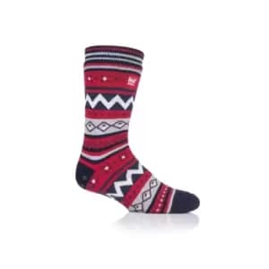 Mens Heat Holders Soul Warm Socks - Blue/Red