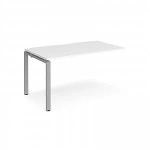 Adapt II Add On Unit Single 1400mm x 800mm - Silver Frame White top