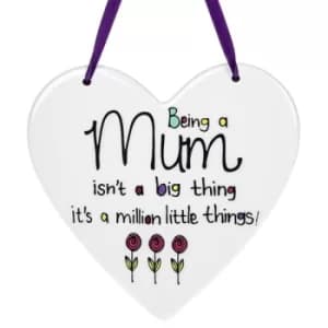 Just Saying Hanging Heart Mum