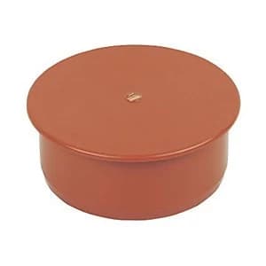 FloPlast D296 Temporary End Plug - Terracotta 110mm