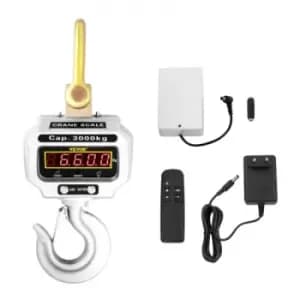 VEVOR Digital Crane Scale Heavy Duty Crane Scale Aluminum Digital Hanging Scale LCD-Display (3000kg 6600lbs)