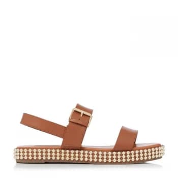Dune London Lyss Flat Sandals - Tan