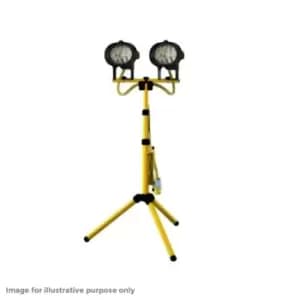 Faithfull Power Plus LED Twin Tripod Site Light 70W 110V