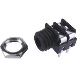 3.5mm audio jack Socket horizontal mount Number of pins 2 Mono Black Cliff FCR1281