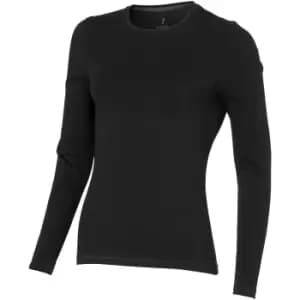 Elevate Womens/Ladies Ponoka Long Sleeve T-Shirt (S) (Solid Black)