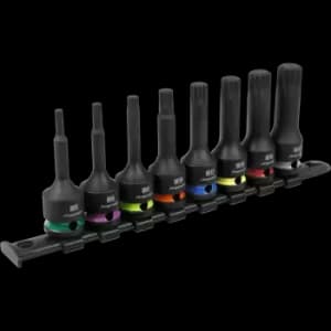 Sealey 1/2" Drive Impact Spline Socket Bit Set 1/2"