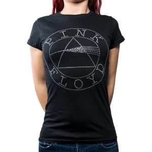 Pink Floyd - Circle Logo Womens Large T-Shirt - Black