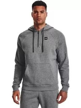 Under Armour Training Rival Fleece 1/2 Zip Hoodie - Grey, Size S, Men