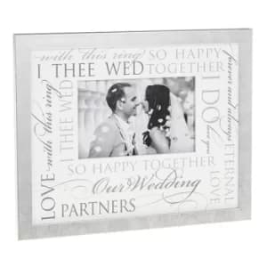 Silver Mount Frame Wedding 6x4