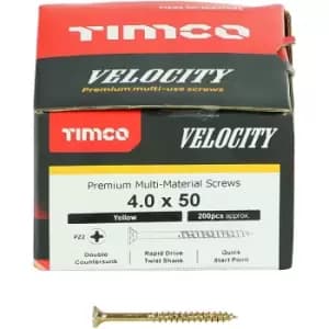 Timco Multi Purpose Countersunk Velocity Screw - 4.0 x 50 (200 pack)