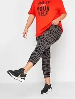 Yours Animal Active Legging, Grey, Size 16, Women