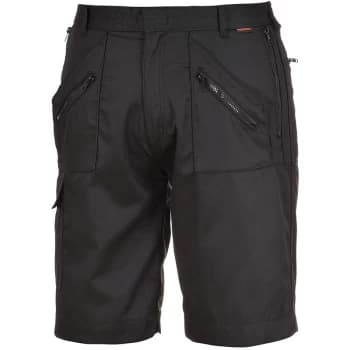 Portwest - S889 - Black Sz L Action Work Shorts Safety Combat