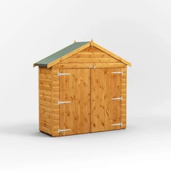 2x6 Power Apex Bike Shed - Brown