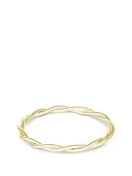 Jon Richard Jon Richard Gold Plated Polished Cross Over Bangle Bracelet
