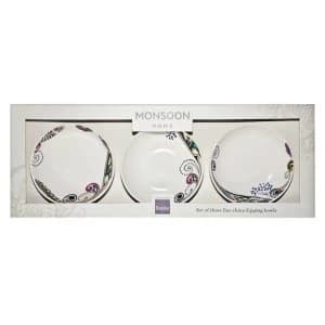Denby Monsoon Cosmic Set Of 3 Dipping Bowls