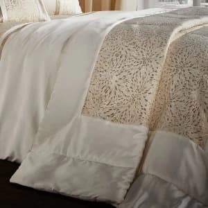 Catherine Lansfield Luxor Jacquard Bedspread - Gold