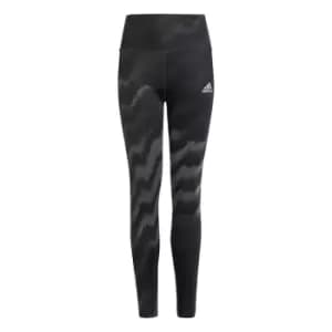 adidas Dance AEROREADY High-Waisted Printed Training Legg - Grey Five / Grey Six / Carbon
