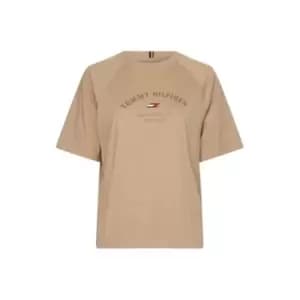 Tommy Sport Relaxed Varsity Graphic Tee Ss - Beige