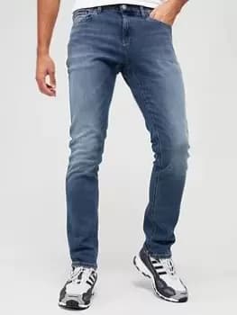 Tommy Jeans Scanton Slim Fit Jeans, Black Denim, Size 32, Length Regular, Men