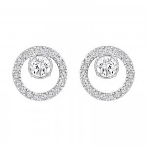 Swarovski Creativity Rhodium Plated Circle White Jewellery