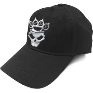 Five Finger Death Punch - SIlver Logo Mens Baseball Cap - Black