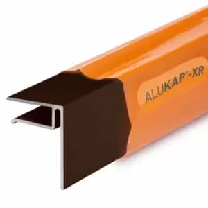 Alukap-XR 4.8m End Stop Bar Brown - 10mm