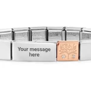 Nomination GLAM Rose Gold CZ Tree of Life Charm Engravable Bracelet