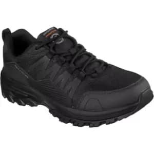 Skechers Mens Fannter Leather Occupational Shoes (10 UK) (Black) - Black