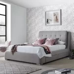 Soho Grey Fabric 4 Drawer Storage Bed Kingsize
