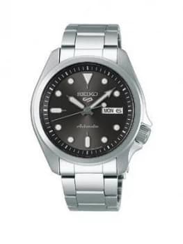 Seiko Seiko Gunmetal Grey Sunray Daydate Automatic Dial Stainless Steel Bracelet Mens Watch