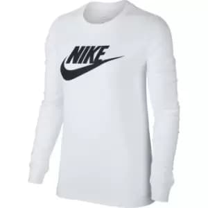 Nike Futura Long Sleeve T Shirt Womens - White
