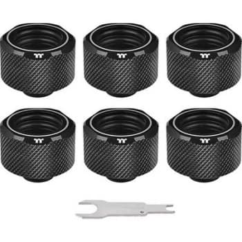 Thermaltake Pacific C-PRO G1/4 PETG Tube 16mm OD Compression - Black (6-Pack Fittings) Water cooling - fittings