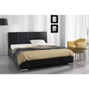 Envisage Trade - Simplier Upholstered Beds - Plush Velvet, Small Double Size Frame, Black - Black