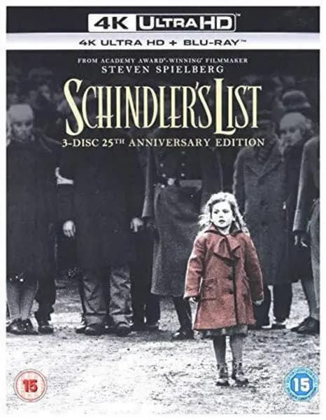 Schindler's List - 25th Anniversary Edition 4KUHD Bluray Digital Download