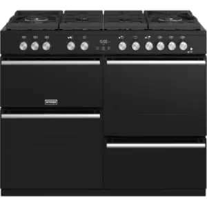 Stoves Precision DX S1100GTG 110cm Dual Fuel Range Cooker - Black - A/A/A Rated