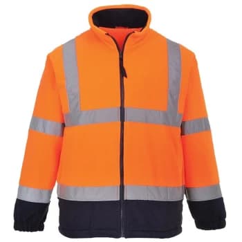 F301ONRL - sz L Hi-Vis Two Tone Fleece - Orange/Navy - Portwest