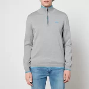 BOSS Athleisure Mens Zitom Half-Zip Sweatshirt - Light Pastel Grey - S