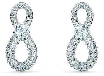 Swarovski Infinity Mini Pierced Stud Earrings Rhodium Jewellery
